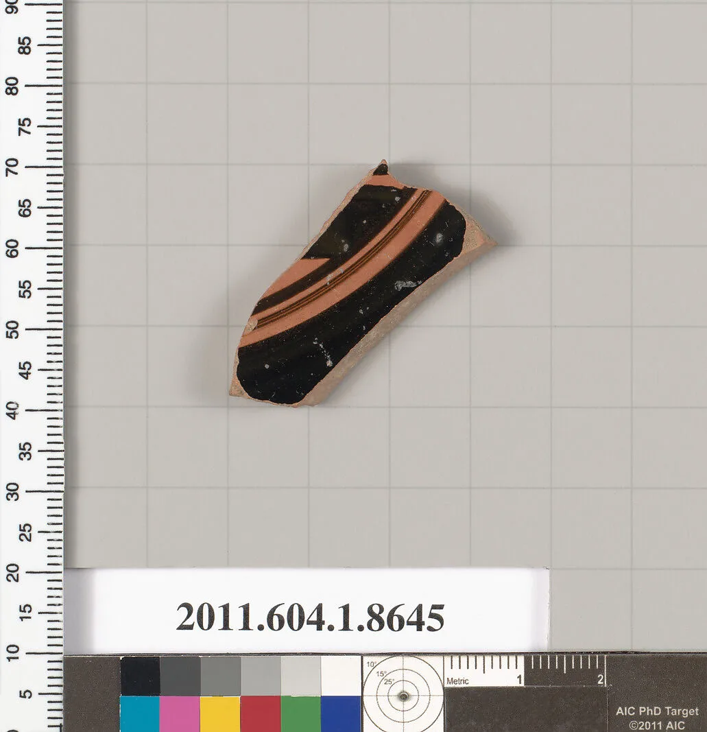 Terracotta fragment of a stemless kylix (drinking cup) — Unknown