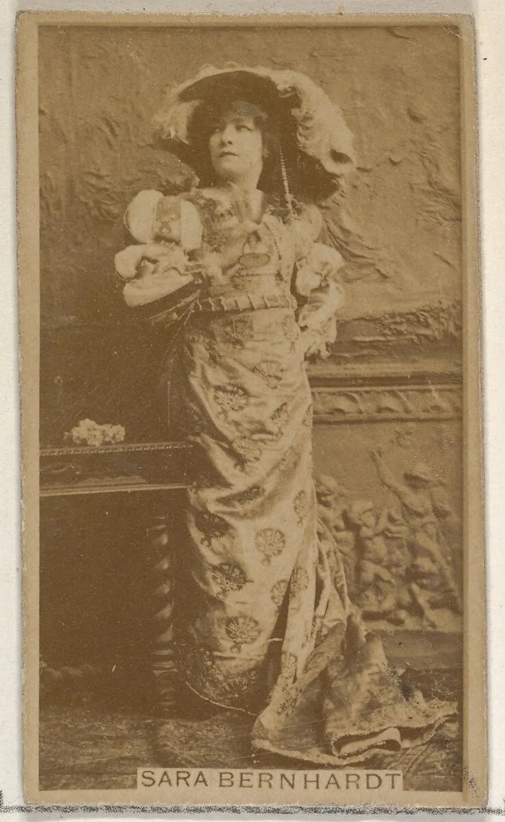 Sara Bernhardt, from the Actors and Actresses series (N45, Type 8) for Virginia Brights Cigarettes — Allen & Ginter