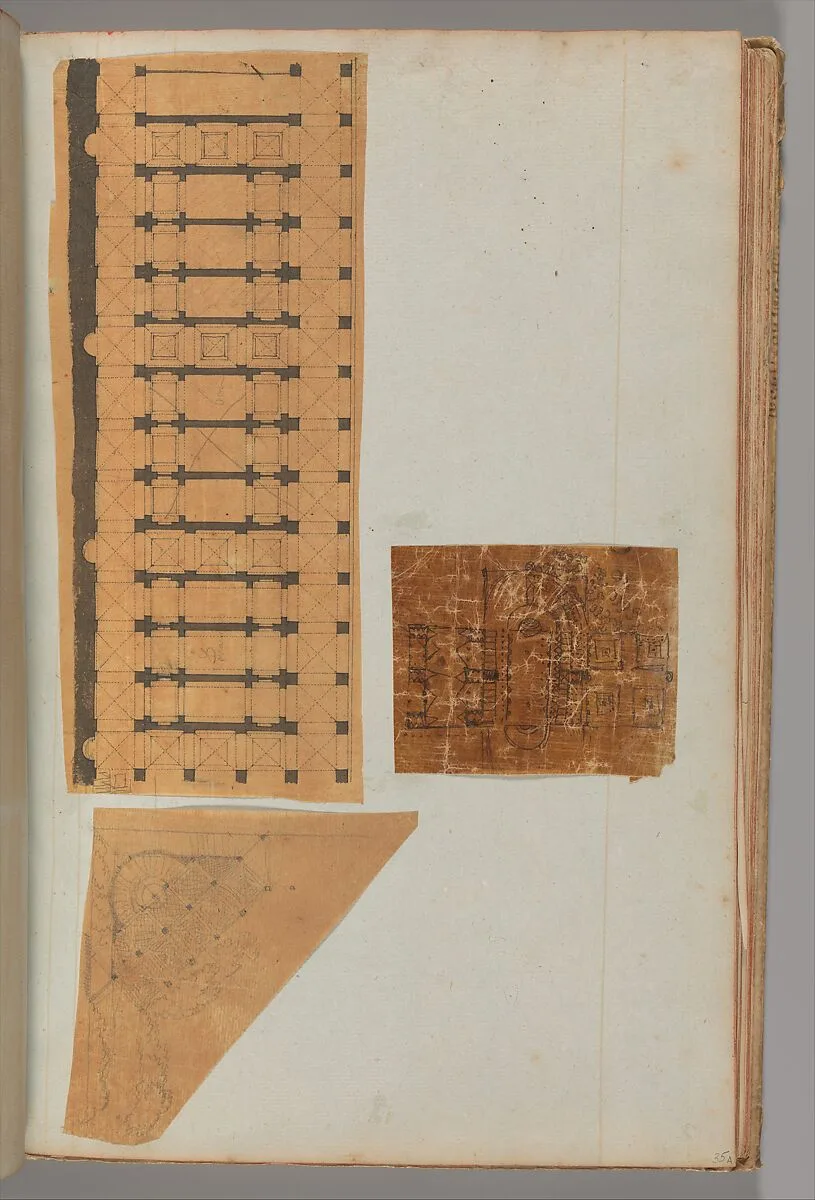 Page from a Scrapbook containing Drawings and Several Prints of Architecture, Interiors, Furniture and Other Objects — Charles Percier|Pierre François Léonard Fontaine