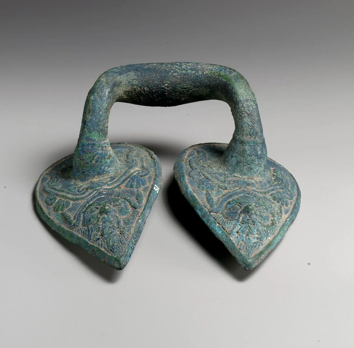 Bronze handle of a vessel with Silenos mask — Unknown
