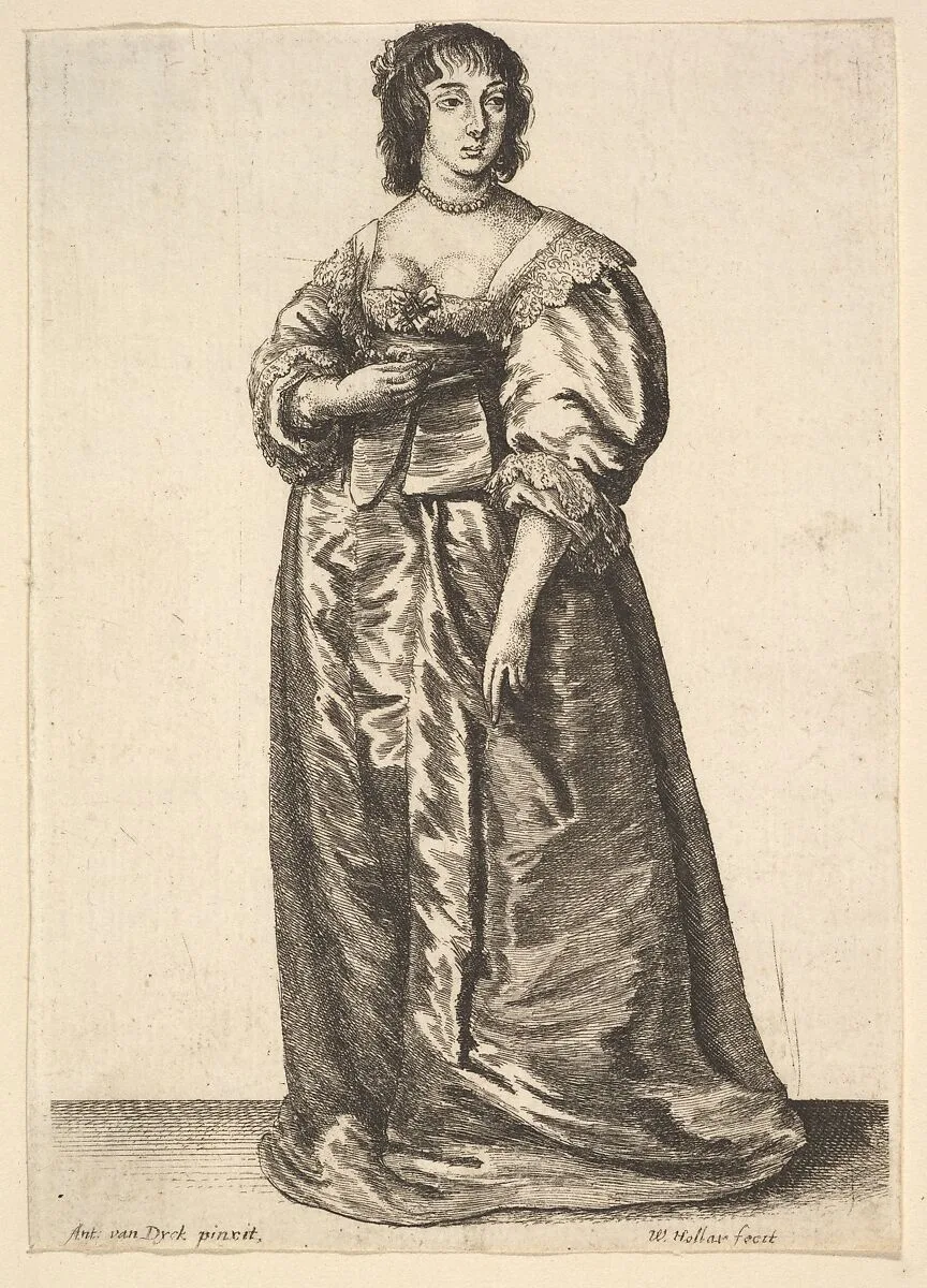 Whole-length Figure of a Lady — Anthony van Dyck|Wenceslaus Hollar