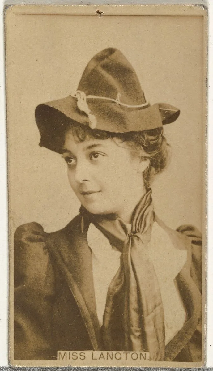 Miss Langton, from the Actors and Actresses series (N145-8) issued by Duke Sons & Co. to promote Duke Cigarettes — American Tobacco Company|W. Duke, Sons & Co.