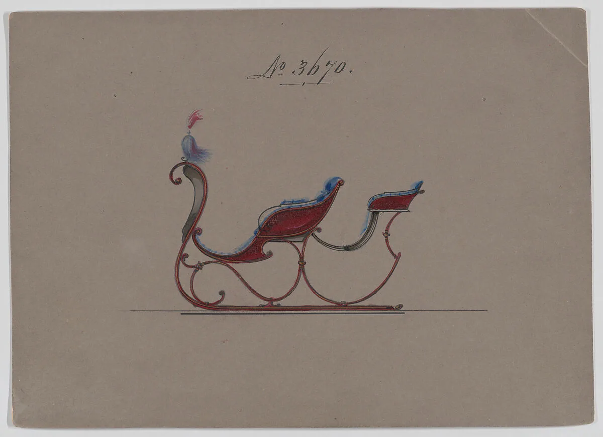 Design for Rumble Sleigh, no. 3670 — Brewster & Co.