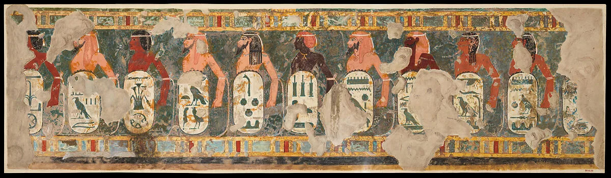Name Rings of Subject Nations Beneath the King's Throne — Nina de Garis Davies|Norman de Garis Davies