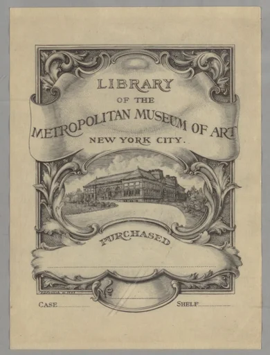 Library of the Metropolitan Museum of Art bookplate