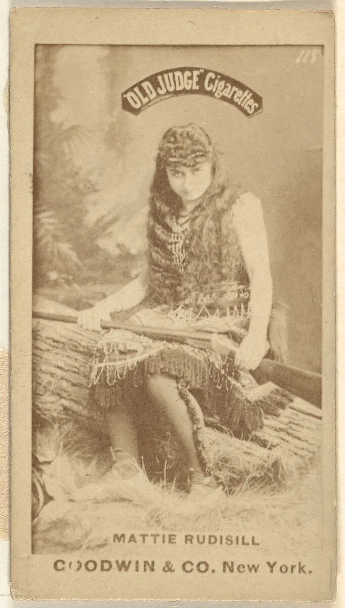 Mattie Rudisill, from the Actors and Actresses series (N171) for Old Judge Cigarettes — Goodwin & Company