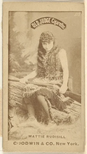 Mattie Rudisill, from the Actors and Actresses series (N171) for Old Judge Cigarettes