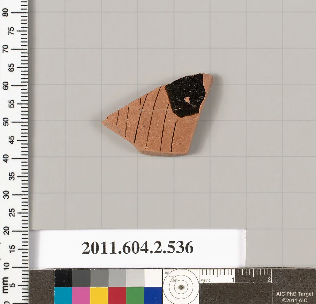 Terracotta fragment of a column-krater (bowl for mixing wine and water) — Unknown