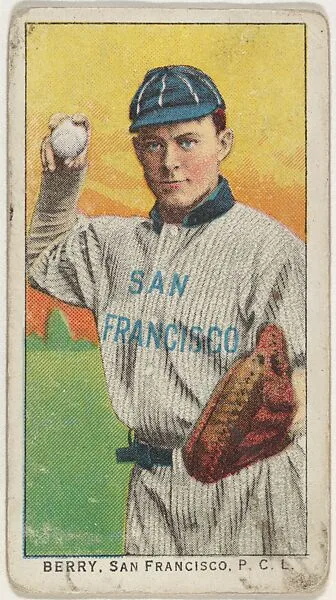 Berry, San Francisco, Pacific Coast League, from the "Obak Baseball Players" set (T212), issued by the American Tobacco Company to promote Obak Mouthpiece Cigarettes — American Tobacco Company