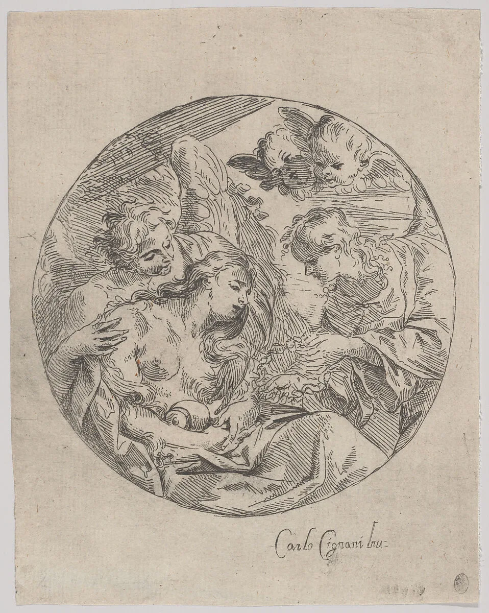 The Death of Saint Mary Magdalene — Giuseppe Antonio Caccioli|Carlo Cignani