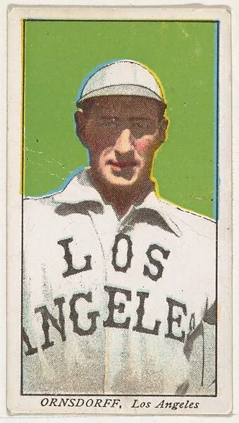 Ornsdorff, Los Angeles, from the "Obak Baseball Players" set (T212), issued by the American Tobacco Company to promote Obak Mouthpiece Cigarettes — American Tobacco Company