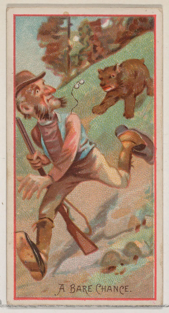A Bare Chance, from the Jokes series (N87) for Duke brand cigarettes — W. Duke, Sons & Co.|George S. Harris & Sons