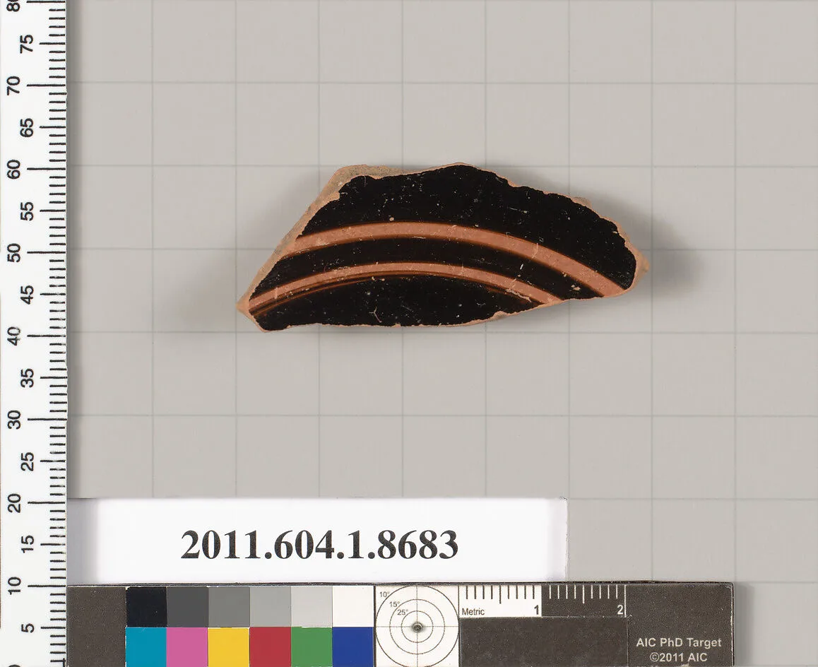 Terracotta fragment of a stemless kylix (drinking cup) — Unknown