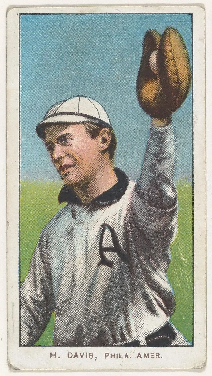 H. Davis, Philadelphia, American League, from the White Border series (T206) for the American Tobacco Company — American Tobacco Company