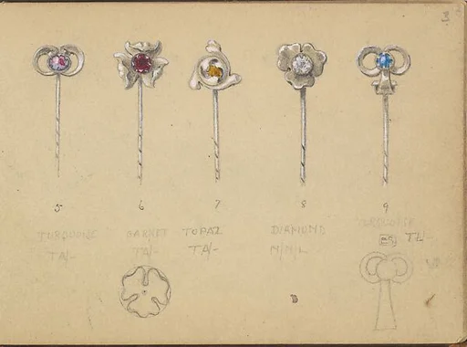 Designs for Five Stickpins