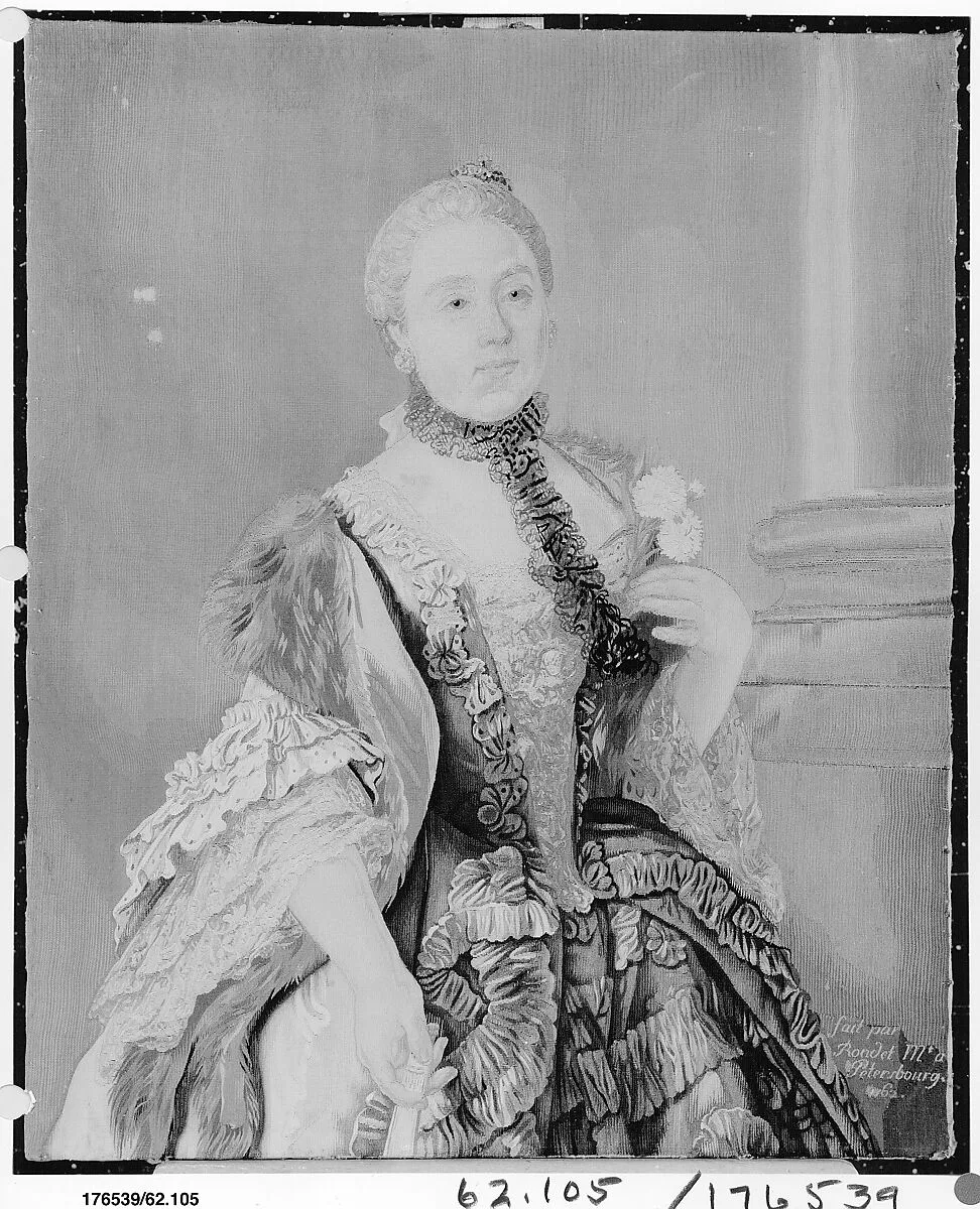 Portrait of Countess Elizaveta Romanovna Vorontsova (1739–1792) — Imperial Russian Tapestry Manufactory, Saint Petersburg|Jean Baptiste Rondet