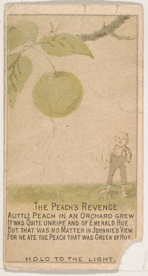 The Peach's Revenge, from the Magic Changing Cards series (N223) issued by Kinney Tobacco Company — Kinney Brothers Tobacco Company