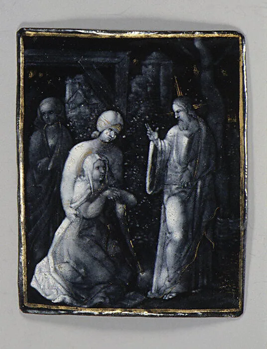 Christ Saying Farewell to His Mother (one of seven) — Jean II Pénicaud|Jean III Pénicaud