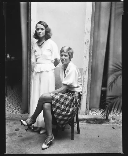 [Two Women in Courtyard, Havana]