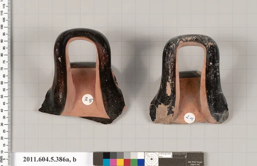 Terracotta fragments of kylikes (drinking cups)