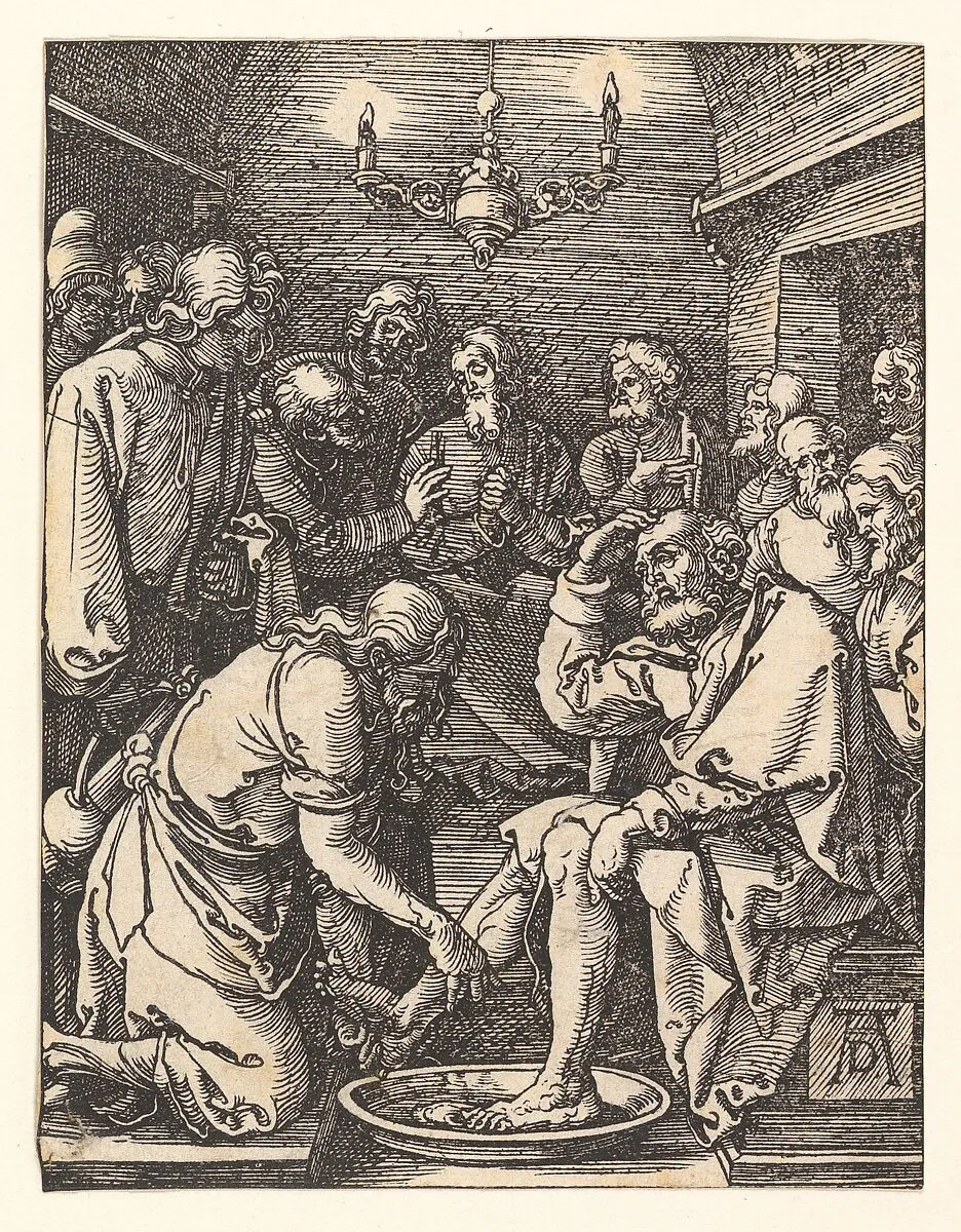 Christ Washing the Feet of the Disciples, from "The Small Passion" — Albrecht Dürer