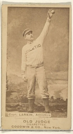 Larkin, Captain, Philadelphia Athletics, from the Old Judge series (N172) for Old Judge Cigarettes