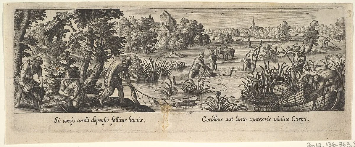 1 of 8 plates on Hunting and Fishing — Hans Bol