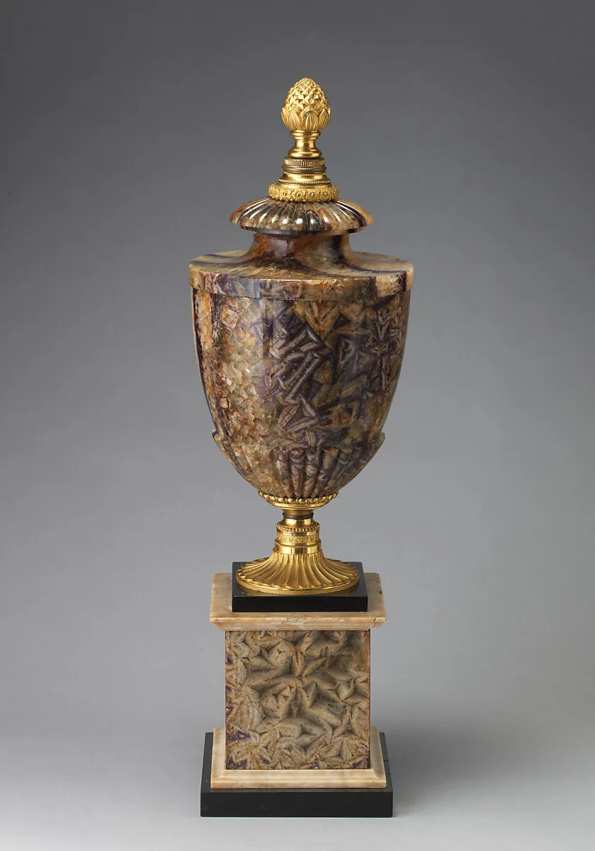 Ormolu-mounted urn on square base — Unknown