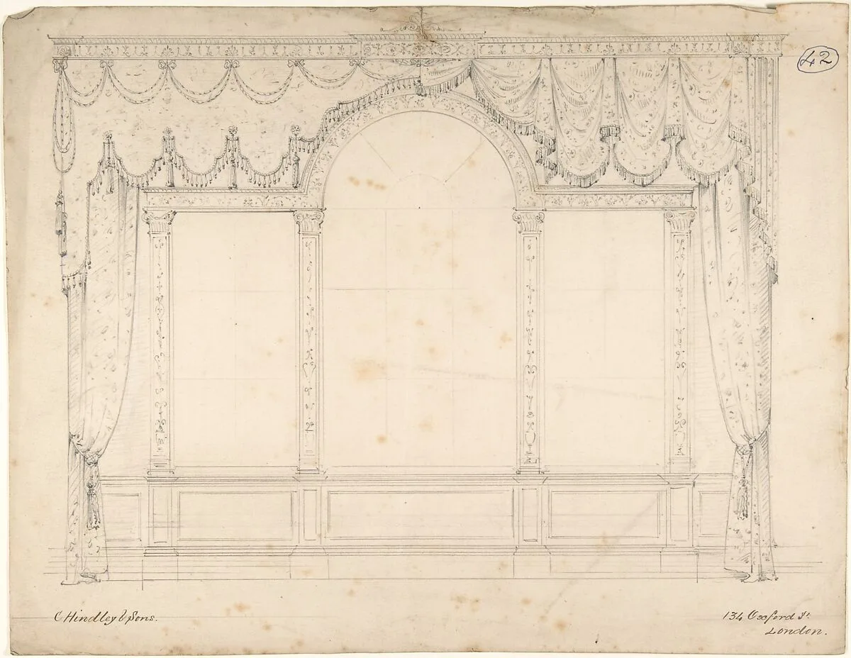 Design for a Wall with Three Windows — Charles Hindley and Sons