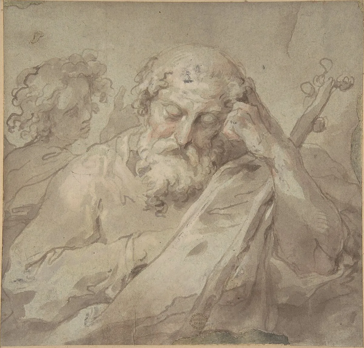 The Dream of Saint Joseph — Giovanni Larciani ("Master of the Kress Landscapes")