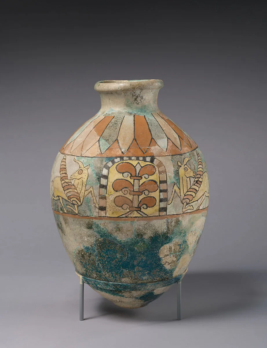 Jar with winged bulls flanking palmettes — Unknown