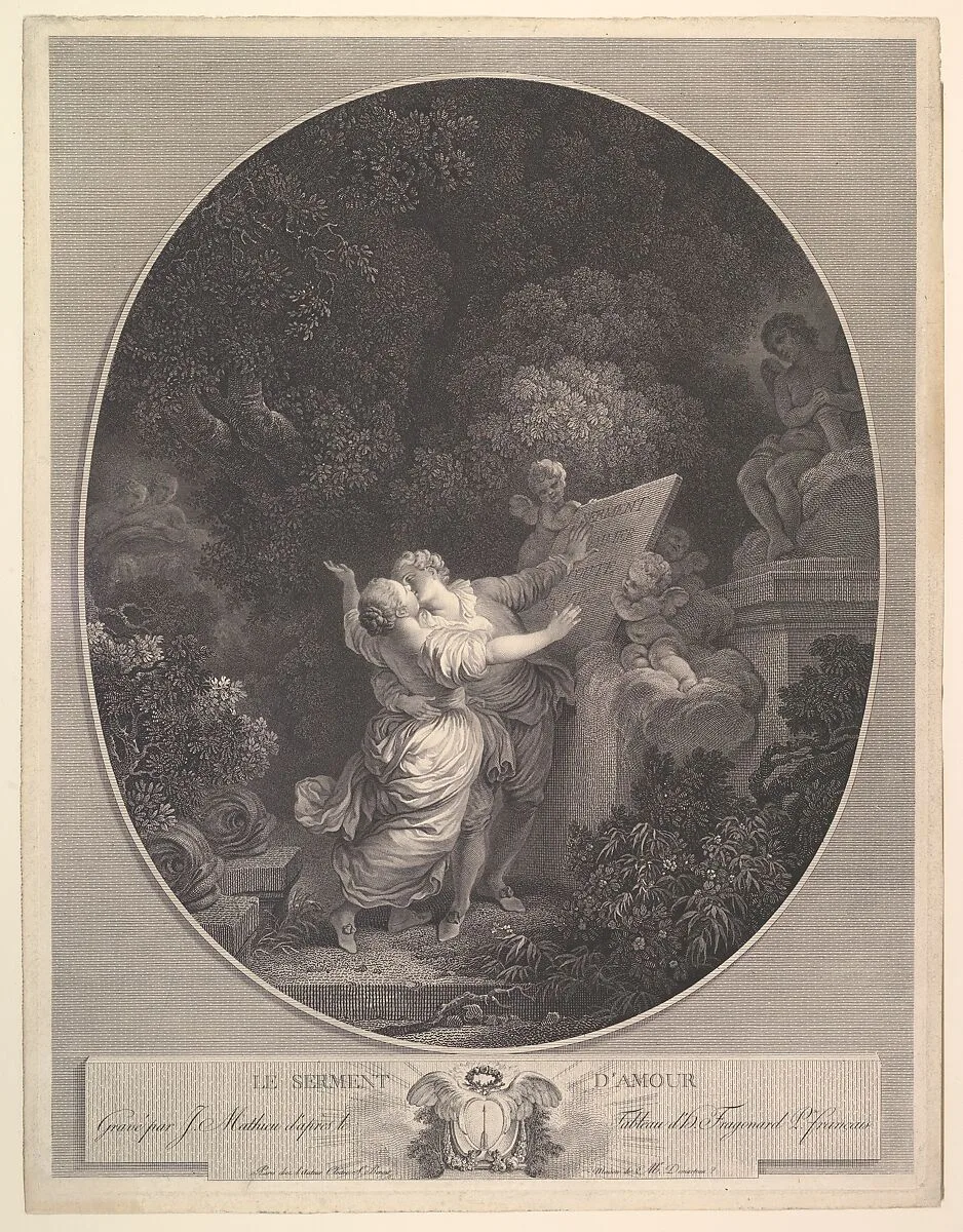 Le Serment d'Amour — Jean Honoré Fragonard|Jean Mathieu