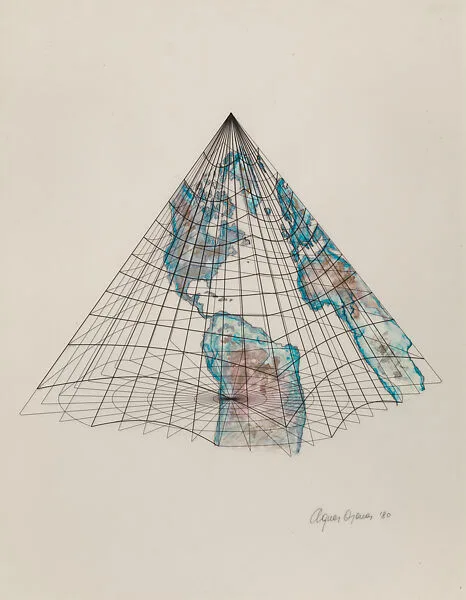 Isometric Systems in Isotropic Space-Map Projections: The Pyramid — Agnes Denes