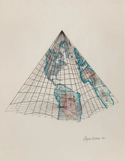 Isometric Systems in Isotropic Space-Map Projections: The Pyramid