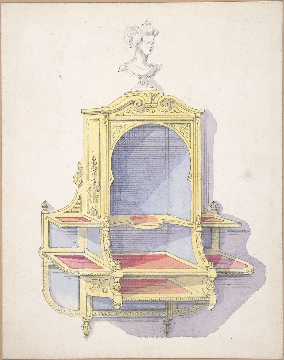 Design for Hanging Shelves — Anonymous, British, 19th century