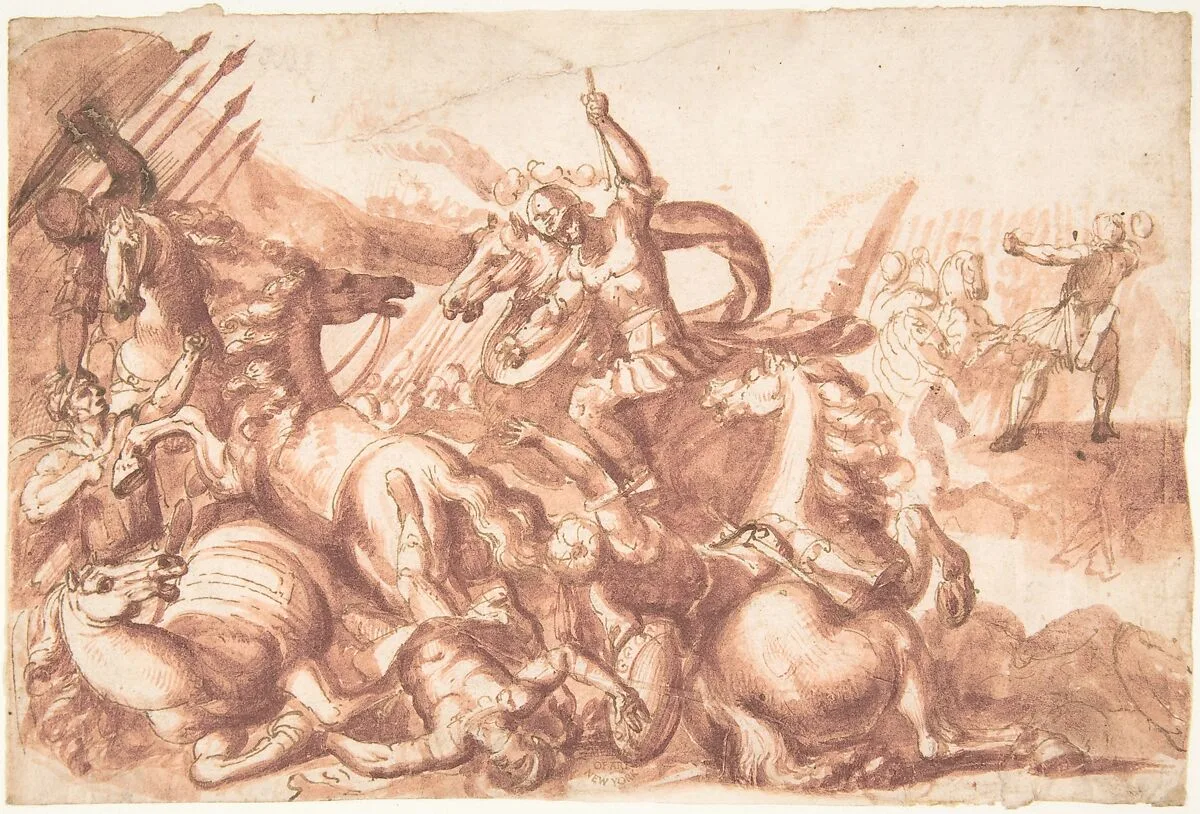 Battle Scene — Francesco Allegrini