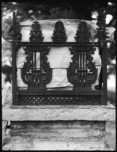 [Cast-Iron Grillwork Detail of Lyres and Palmettes, Possibly New Orleans, Louisiana]