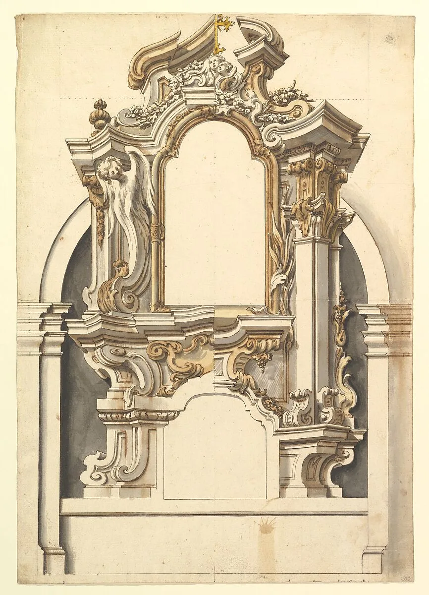 Two Alternate designs for an Altar. — Anonymous, Italian, Piedmontese, 18th century