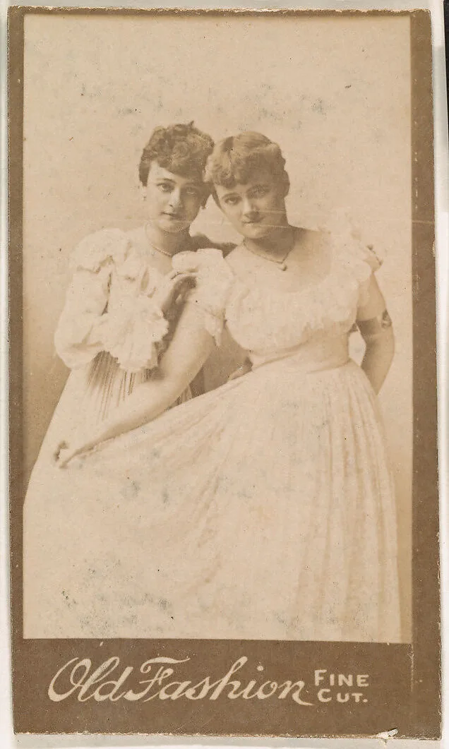 Pair of actresses, from the Actresses series (N664) promoting Old Fashion Fine Cut Tobacco — Unknown