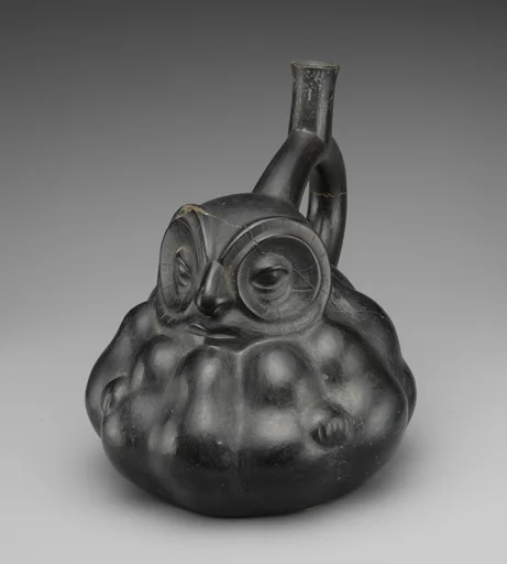 Stirrup Spout Bottle with Owl