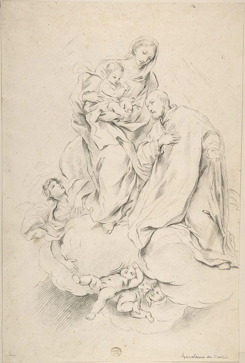 Holy Family — Anonymous, Italian, Bolognese 18th century artist|Girolamo da Carpi (Girolamo Sellari)