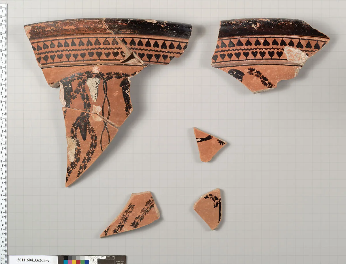Terracotta fragments of a calyx-krater (bowl for mixing wine and water) — Unknown