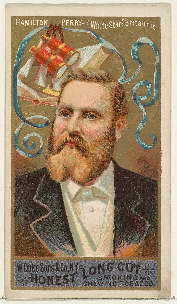 Hamilton Perry, from the Sea Captains series (N127) issued by Duke Sons & Co. to promote Honest Long Cut Tobacco — W. Duke, Sons & Co.|George S. Harris & Sons