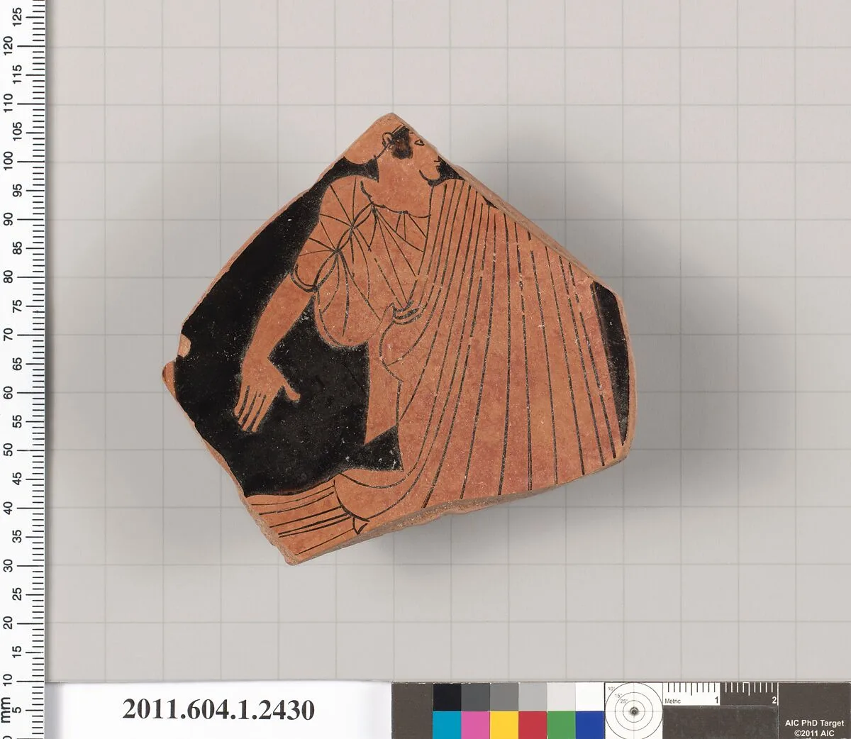 Terracotta fragment of a kylix (drinking cup) — Painter of Munich 2676