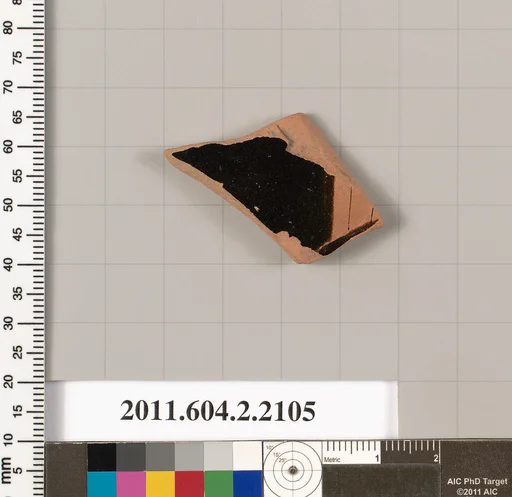 Terracotta fragment of a pot; glazed on the inside