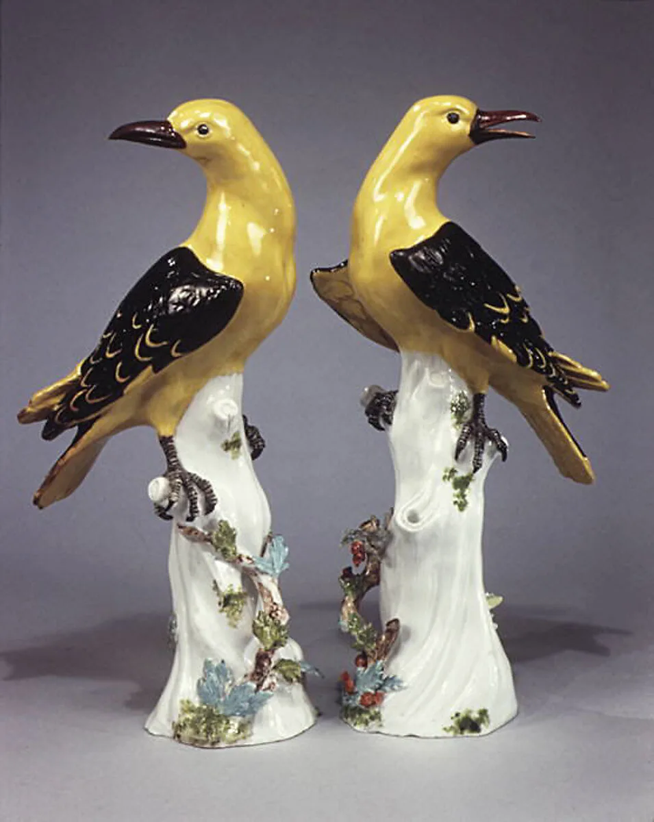 Golden oriole (one of a pair) — Johann Gottlieb Ehder|Meissen Manufactory|Johann Joachim Kändler
