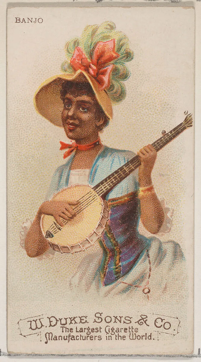 Banjo, from the Musical Instruments series (N82) for Duke brand cigarettes — W. Duke, Sons & Co.|Schumacher & Ettlinger