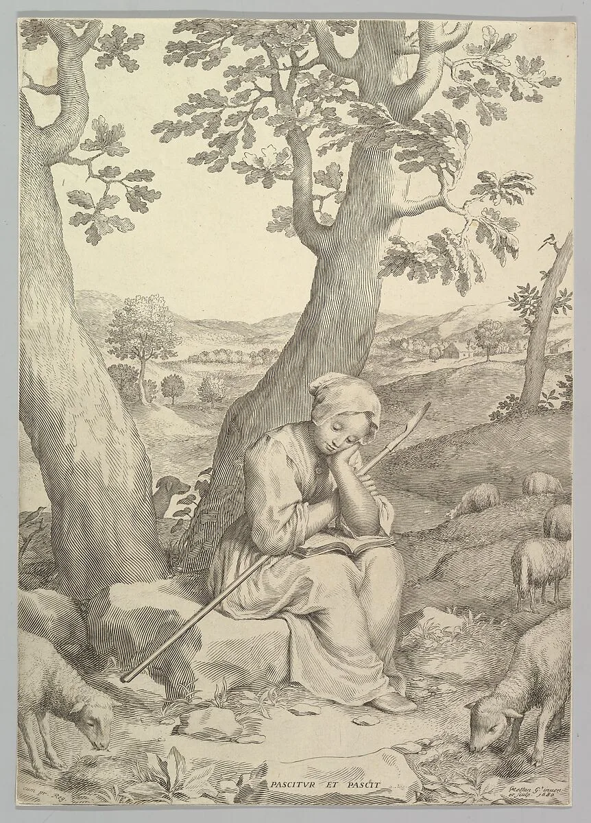 St. Genevieve as a Young Girl — Claude Mellan