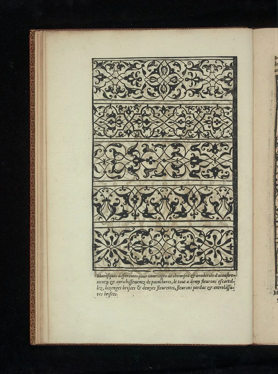 Livre de Moresques, page 4 (verso) — Cornelis Bos|Hiérosme de Gormont|Francesco di Pellegrino