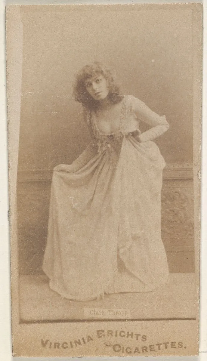 Clara Thropp, from the Actors and Actresses series (N45, Type 1) for Virginia Brights Cigarettes — Allen & Ginter